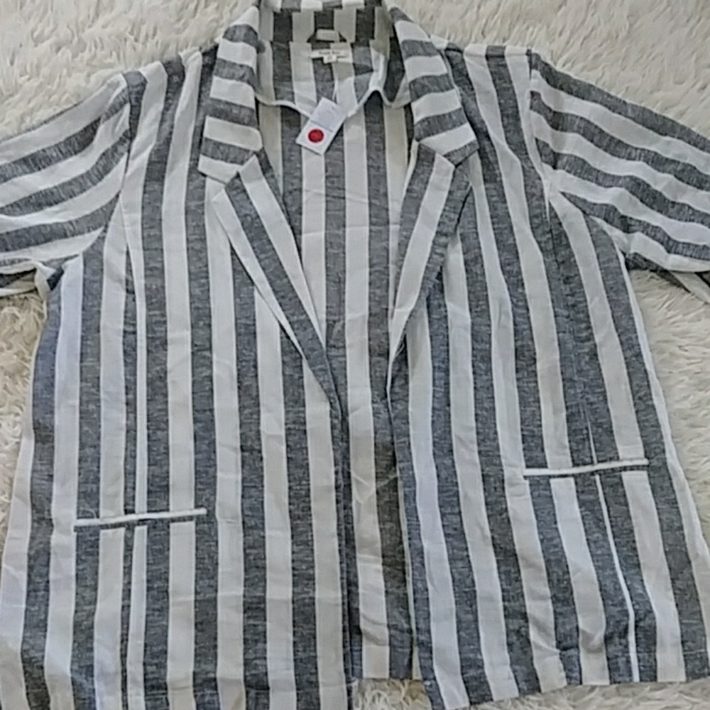 Stripped cotton jacket